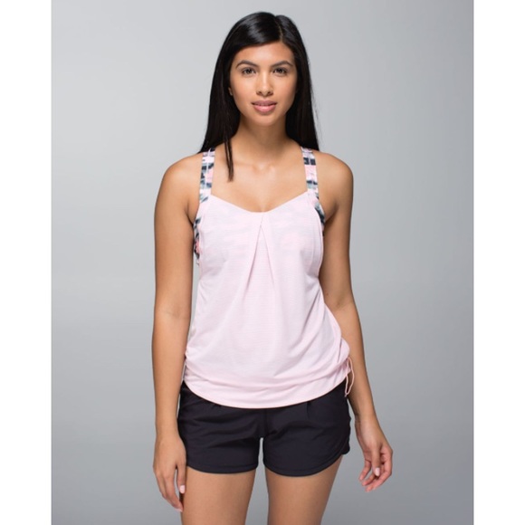 Lululemon Rest Less Tank in Heathered Wamo Camo Barely Pink size 6 - Picture 1 of 7